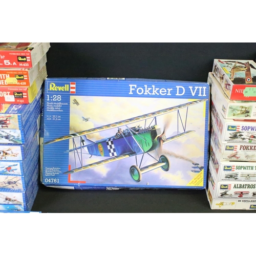 339 - 31 Boxed & unbuilt Revell plastic model plane kits, mostly 1/72 scale, to include H-75 Sopwith Tripl... 