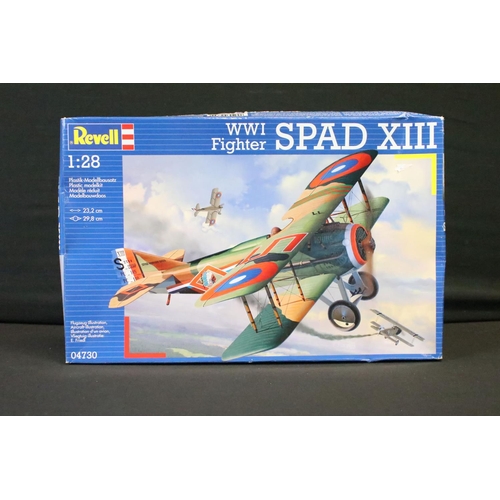 346 - 11 Boxed & unbuilt Revell plastic aircraft model kits, 1:28 to 1:72 scale, to include 04660 Black Pa... 