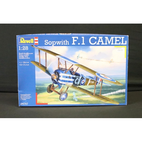 346 - 11 Boxed & unbuilt Revell plastic aircraft model kits, 1:28 to 1:72 scale, to include 04660 Black Pa... 