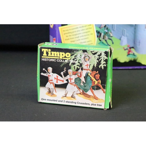 362 - Boxed Timpo Kings Castle plastic set (contents unchecked for completeness), together with a boxed Ti... 