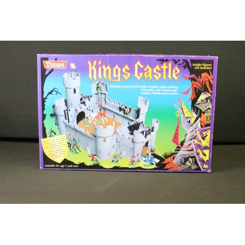 362 - Boxed Timpo Kings Castle plastic set (contents unchecked for completeness), together with a boxed Ti... 