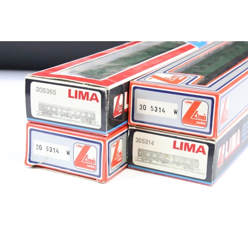 39 - 14 Boxed Lima OO gauge items of rolling stock, all coaches to include 305314, 305314, 305365 etc