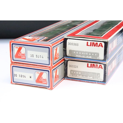 39 - 14 Boxed Lima OO gauge items of rolling stock, all coaches to include 305314, 305314, 305365 etc