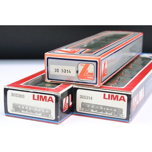 39 - 14 Boxed Lima OO gauge items of rolling stock, all coaches to include 305314, 305314, 305365 etc