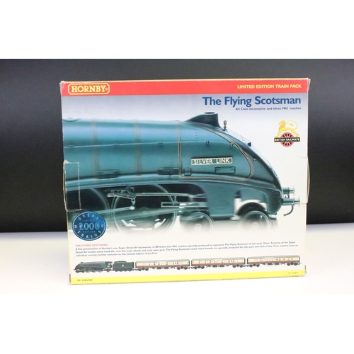 49 - Boxed ltd edn Hornby OO gauge R2089 The Flying Scotsman Train Pack complete with A4 Class locomotive... 