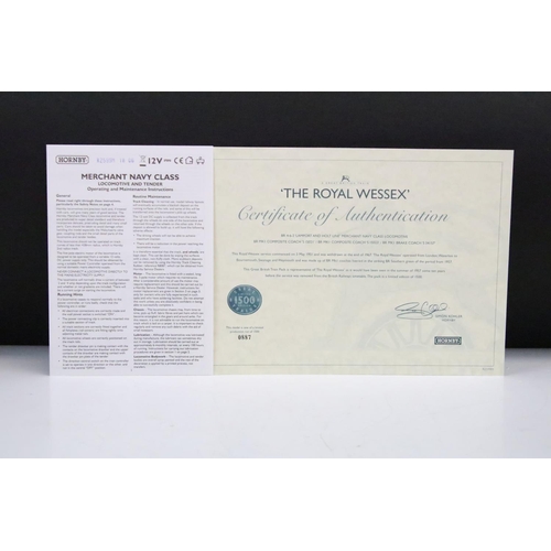 55 - Boxed Hornby OO gauge R2599M The Royal Wessex Train Pack, complete with certificate