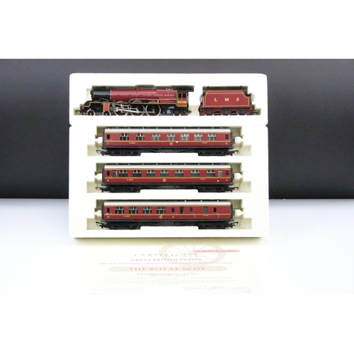 59 - Boxed Hornby 2033 The Royal Scot Train Pack, complete with locomotive, coaches and certificate