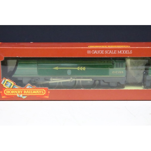 63 - Six boxed Hornby OO gauge locomotives to include R583 SR 4-4-0 Loco Schools Class Shrewsbury, R374 S... 