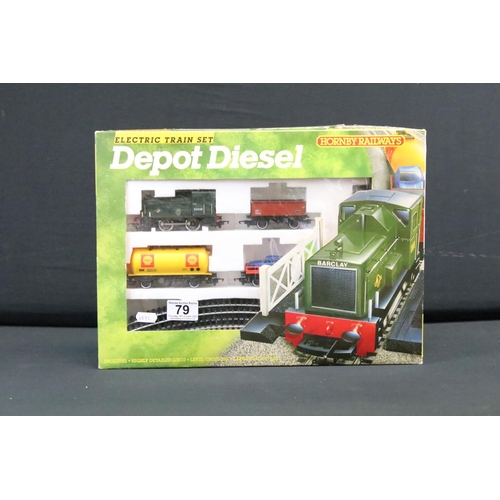 79 - Two boxed Hornby OO gauge electric train sets to include R778 The Flying Scotsman and R700 Depot Die... 