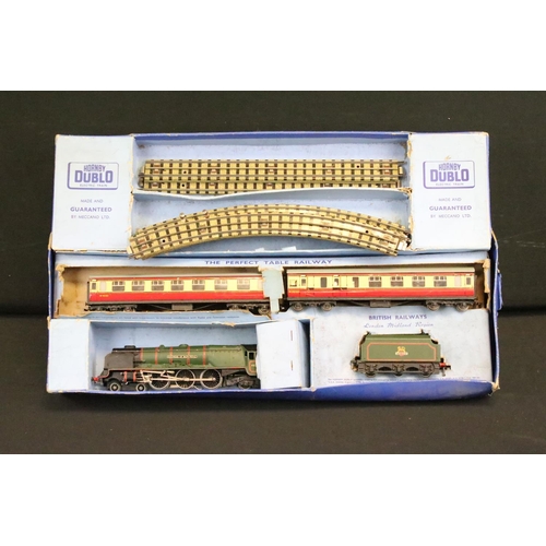 85 - Two boxed Hornby Dublo train sets to include ED18 2-6-4 Tank Goods BR and Passenger train set with D... 