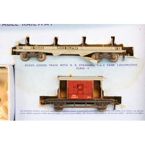 85 - Two boxed Hornby Dublo train sets to include ED18 2-6-4 Tank Goods BR and Passenger train set with D... 