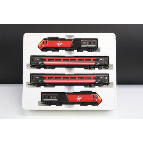 95 - Boxed Hornby OO gauge Virgin Train Pack, complete with Lady in Red locomotive, Maiden Voyager locomo... 