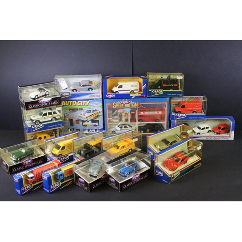 1191 - 20 Boxed Corgi diecast models and model sets to include Auto City Rescue Set 93730, Great Britain 92... 