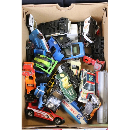 1197 - Quantity of play worn diecast models featuring Corgi Junior, Matchbox Superfast, Majorette, etc (2 b... 