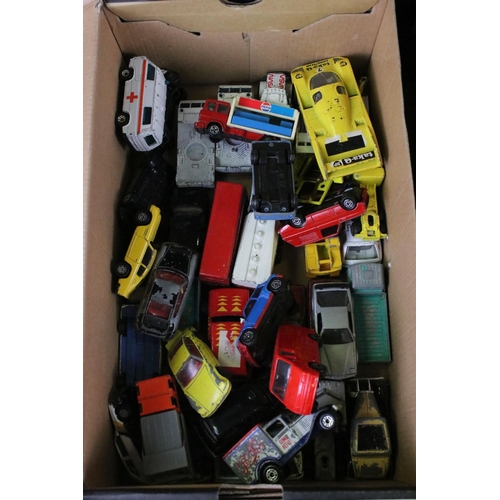 1197 - Quantity of play worn diecast models featuring Corgi Junior, Matchbox Superfast, Majorette, etc (2 b... 