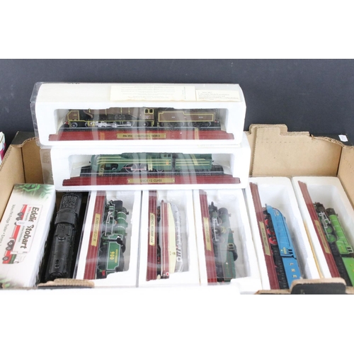 1198 - 12 Boxed Collectable Model Locomotives 2 x Coal-made locomotive models, a boxed Atlas Eddie Stobart ... 