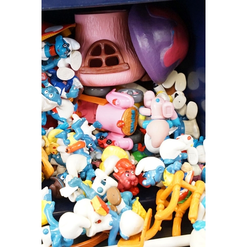 1618 - Smurfs - Collection of approximately 55 mostly 90s Smurfs figures and accessories to include 2 x Smu... 