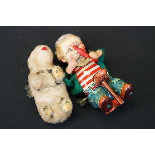 1620 - Group of mixed toys to include Japanese wind up tin plate cobbler, boxed DRW Space Blaster and Monst... 