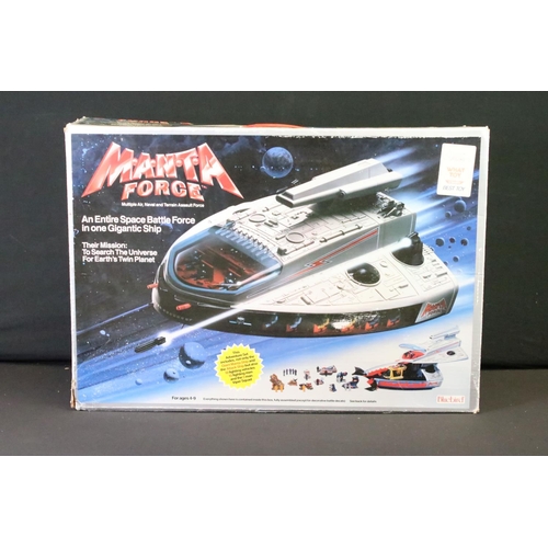 370 - Two boxed Bluebird Manta Force 1980's spaceship playsets to include Red Venom (tearing to box) and '... 