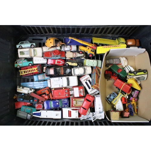 372 - Around 45 mid 20th C onwards play worn diecast models, to include Dinky, Triang Spot-On, Corgi & Mat... 