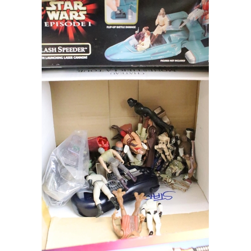 375 - Star Wars - Nine boxed Hasbro Star Wars vehicles to include 3 x Kenner / The Kenner Collection (Clou... 