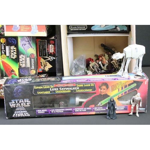 375 - Star Wars - Nine boxed Hasbro Star Wars vehicles to include 3 x Kenner / The Kenner Collection (Clou... 