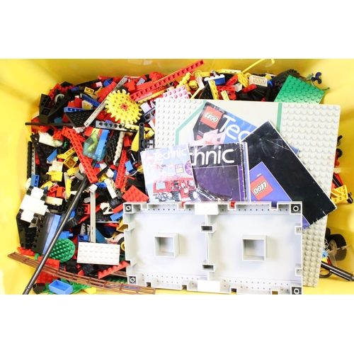 377 - Lego - A large quantity of various Lego bricks and accessories, featuring mini figures, a part-built... 