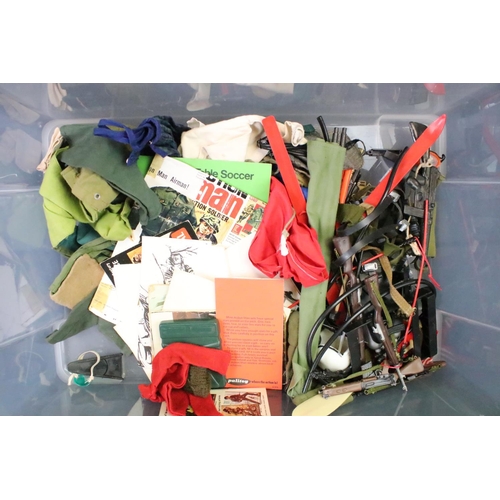 383 - Action Man - Collection of original Palitoy Action Man to include 2 x figures, clothing, boots, weap... 