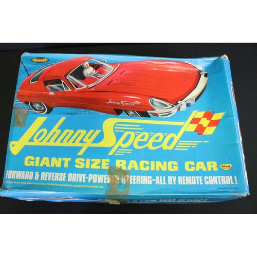 393 - Boxed Triang 'Johnny Speed' Giant Size Racing Car, battery operated (windscreen detached & showing l... 