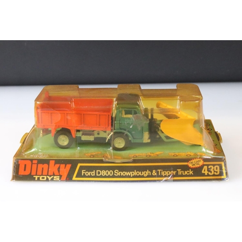 1300 - Five boxed Dinky diecast models to include 976 Michigan 180-111 Tractor Dozer, 439 Ford D800 Snowplo... 