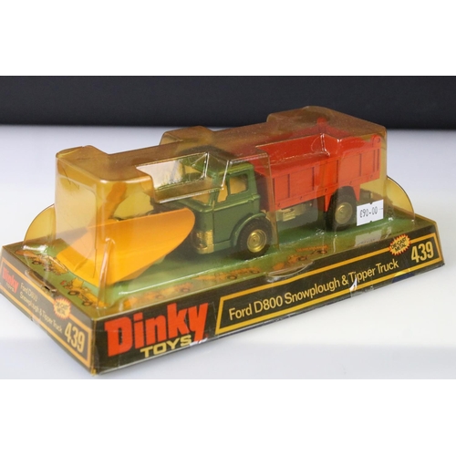 1300 - Five boxed Dinky diecast models to include 976 Michigan 180-111 Tractor Dozer, 439 Ford D800 Snowplo... 