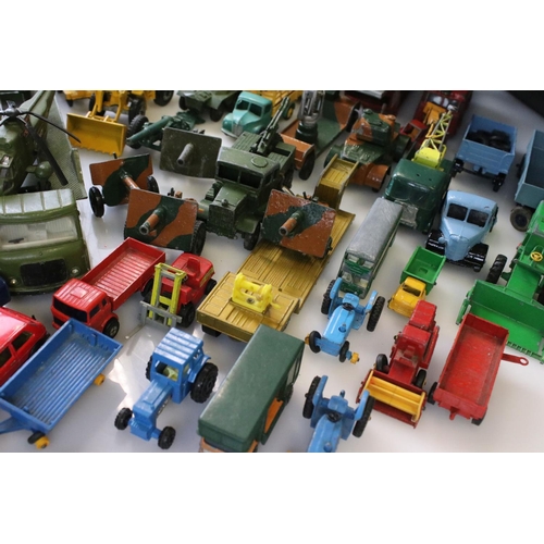 1301 - Large collection of play worn mid 20th C diecast models to include Dinky, Matchbox and Corgi etc  fe... 