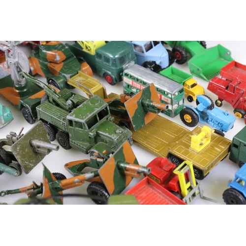 1301 - Large collection of play worn mid 20th C diecast models to include Dinky, Matchbox and Corgi etc  fe... 