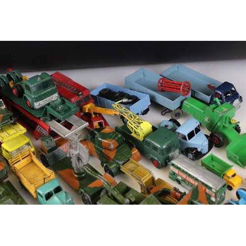 1301 - Large collection of play worn mid 20th C diecast models to include Dinky, Matchbox and Corgi etc  fe... 