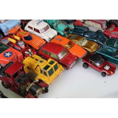 1302 - Quantity of mid 20th C play worn diecast models to include Corgi, Dinky, Matchbox featuring military... 