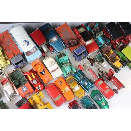 1302 - Quantity of mid 20th C play worn diecast models to include Corgi, Dinky, Matchbox featuring military... 