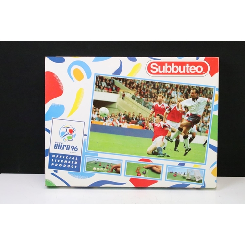 408 - Subbuteo - Four boxed sets to include Euro 96, Continental Display Edition (grubby box), and two fur... 