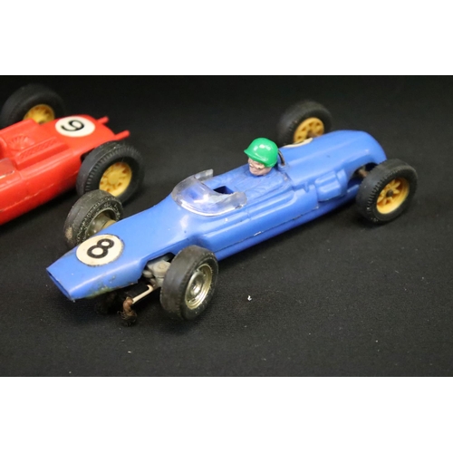 425 - Collection of boxed and unboxed Scalextric buildings, cars, track and accessories to include A/228 R... 