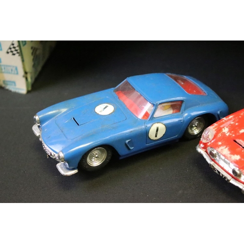 425 - Collection of boxed and unboxed Scalextric buildings, cars, track and accessories to include A/228 R... 