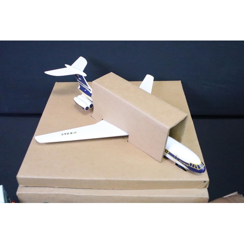 431 - Six boxed plastic models to include Casdon BOAC model plane (16