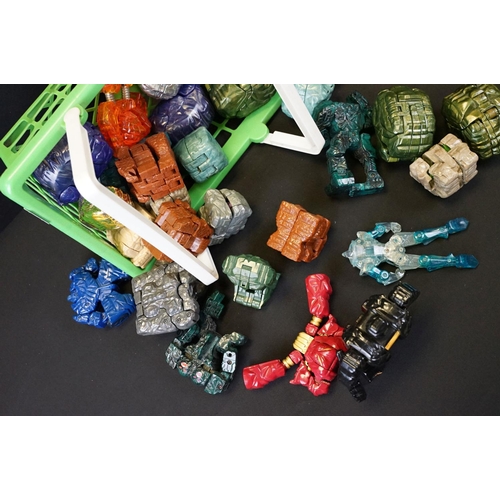 1662 - Collection of 32 Bandai Rocklords to include 4 x Magmar, 3 x Terra-Roc, Sunstone Robot, Stoneheart, ... 