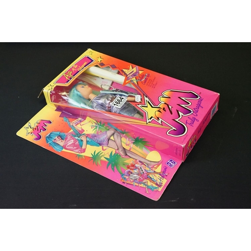 1664 - Boxed Hasbro Jem Aja of the Holograms figure complete with accessories, box a little tatty but gd ov... 