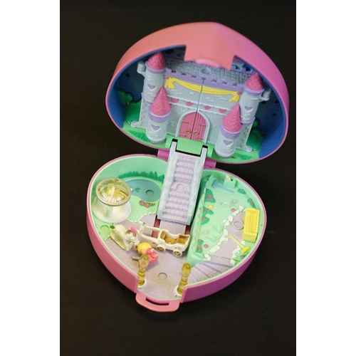 1665 - Polly Pocket - Four original Bluebird Polly Pocket play sets with 8 x Polly figures and 4 x other ac... 