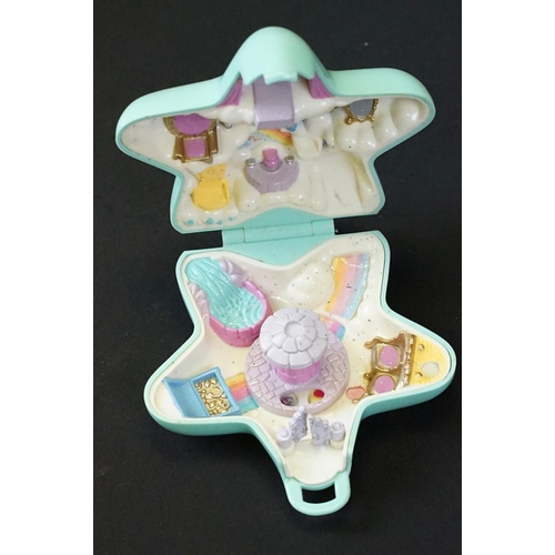 1665 - Polly Pocket - Four original Bluebird Polly Pocket play sets with 8 x Polly figures and 4 x other ac... 