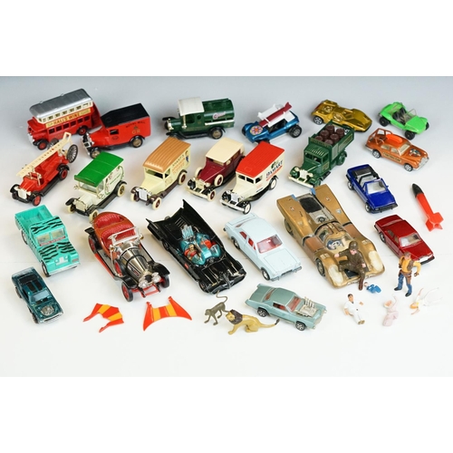 1303 - Around 22 diecast models from the mid 20th C onwards to include Corgi Batman Batmobile with Robin fi... 