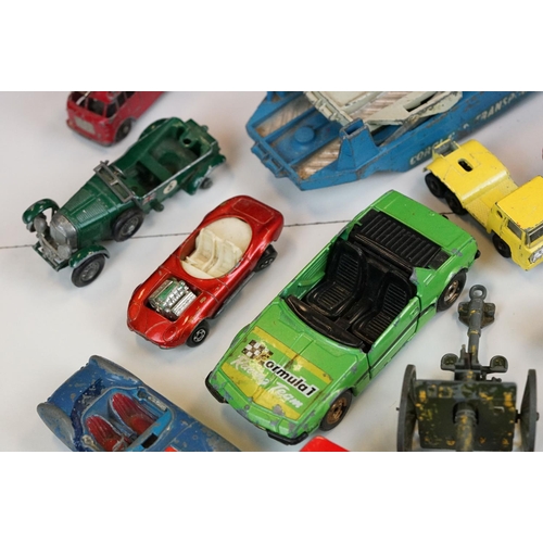 1305 - Quantity of play worn mid 20th C diecast models to include Dinky, Corgi and Matchbox featuring Dinky... 