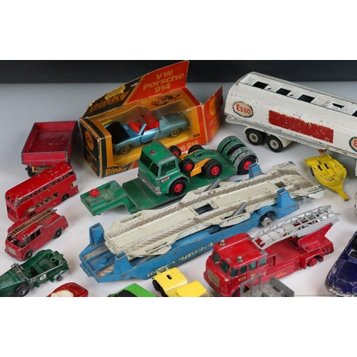 1305 - Quantity of play worn mid 20th C diecast models to include Dinky, Corgi and Matchbox featuring Dinky... 