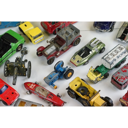 1305 - Quantity of play worn mid 20th C diecast models to include Dinky, Corgi and Matchbox featuring Dinky... 