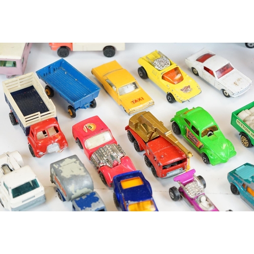 1306 - Group of play worn diecast, plastic & tin plate models to include Matchbox, Lledo, Corgi etc