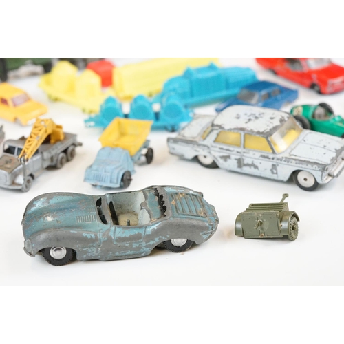 1307 - Quantity of mid 20th C play worn diecast, tin plate & plastic models to include Dinky, Benbros, Budg... 